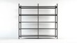 © Atthapon - A tall black metal shelf with five shelves