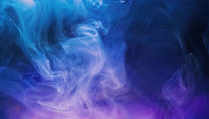 Poster - ethereal blue and purple abstract fluid art with swirling textures, perfect for digital backgrounds, banners, or creative designs
