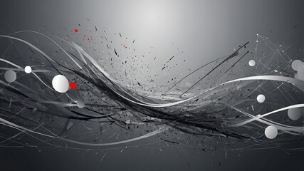 Abstract grey background poster featuring dynamic elements. Technology-inspired network design for website, application, or games template. Modern visuals ideal for computer or laptop wallpaper, and i