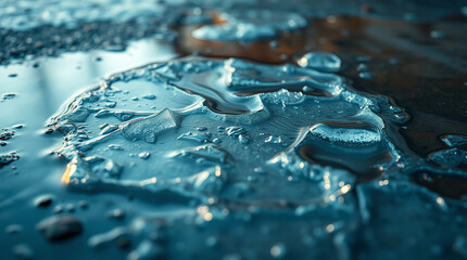 Poster - Close up of water droplets on a surface