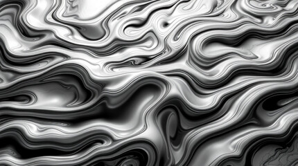 Poster - Abstract grayscale liquid marble texture