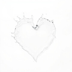 Poster - Water splash in heart shape