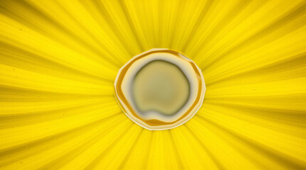 Poster - Abstract yellow sunburst with circular detail