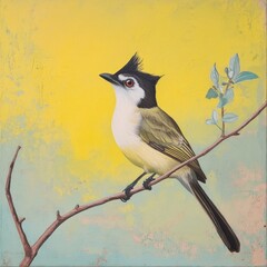 Poster - A bird sitting on a tree branch