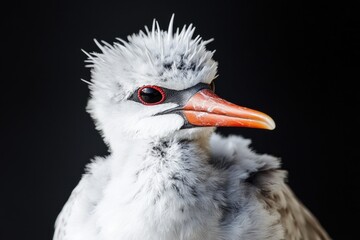 Wall Mural - A close-up shot of a bird against a dark backdrop