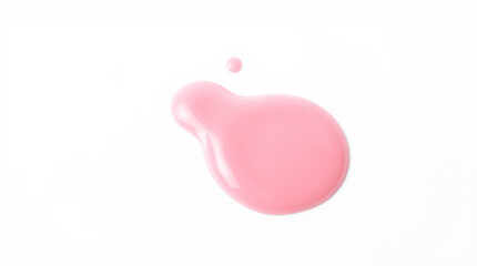 Poster - Pink blob on white, ideal for beauty, art, or abstract projects.
