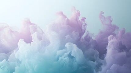 Poster - Abstract Pastel Ink Swirls in Water