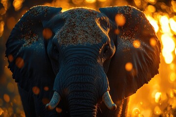 Aufkleber - Close-up of an elephant in a natural setting