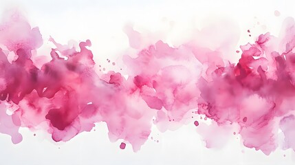 Poster - Abstract Pink Watercolor Paint Splashes Background