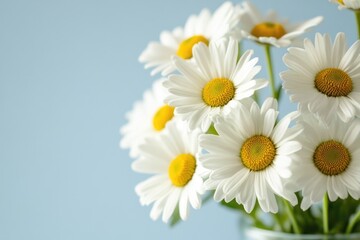 Poster - A decorative vase filled with fresh white and yellow flowers