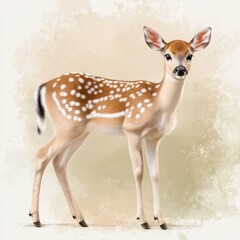 Poster - A deer with distinctive spotted fur, ideal for nature or wildlife scenes