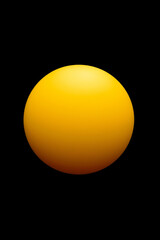 Poster - Bright yellow sphere on black background
