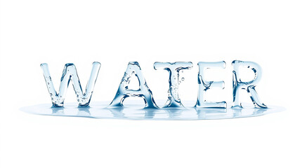 Poster - Water word made of water