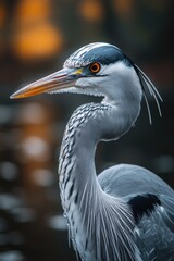 Poster - A close-up shot of a bird sitting near a body of water