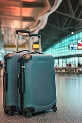 Poster - A suitcase lying on the floor, possibly abandoned or forgotten
