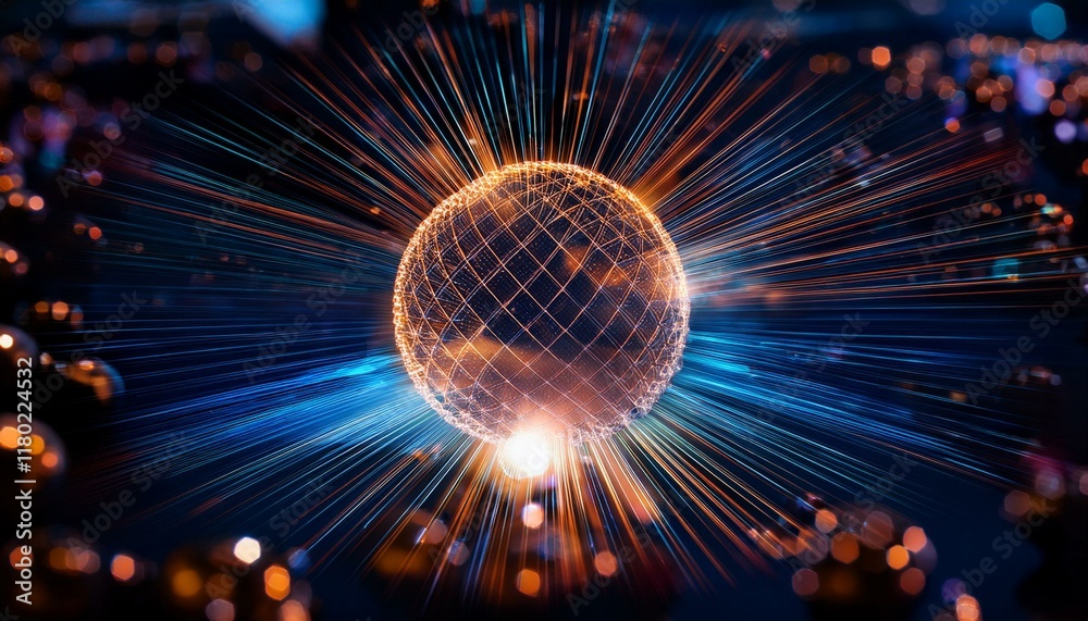 Quantum Password Spherical particles that represent the qubits of a quantum password ...