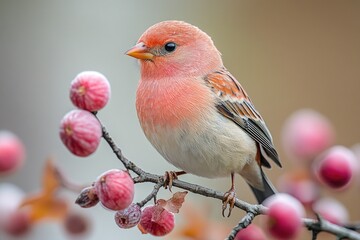 Poster - A small bird sits comfortably on the branch of a tree, enjoying its surroundings