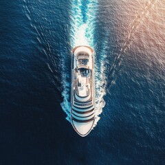 Poster - A massive cruise liner sailing through calm waters