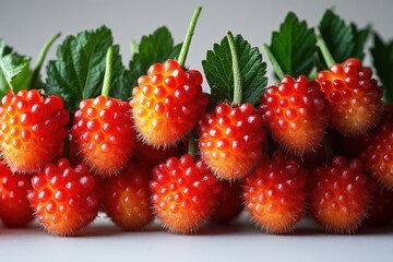Poster - A close-up shot of a bunch of red berries, great for food or nature related contexts