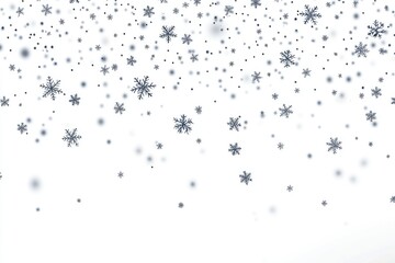 Poster - A collection of unique snowflakes on a plain white surface