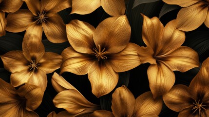 Poster - Close-up of golden flowers