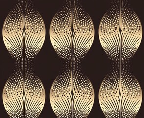 Poster - A geometric pattern featuring wavy lines on a seamless modern background, with a gray and black texture, and a simple lattice design.