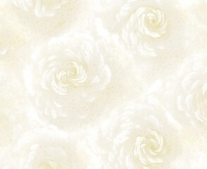 Poster - Background with wavy lines and points, adorned with a modern pattern of gold and white.