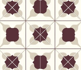 Poster - geometric elements including lines and snowflakes are artfully arranged on a seamless modern canvas,