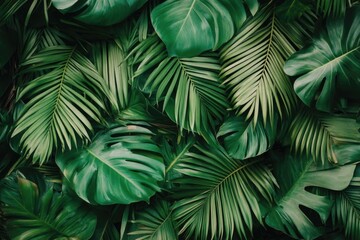 Aufkleber - A high-quality image of a cluster of green leaves, perfect for use in nature-themed designs or as a symbol of growth and renewal