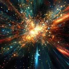 Poster - A bright and beautiful star-filled space with many stars shining brightly