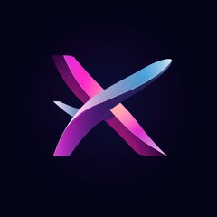 Poster - A pair of scissors with a unique X-shaped design