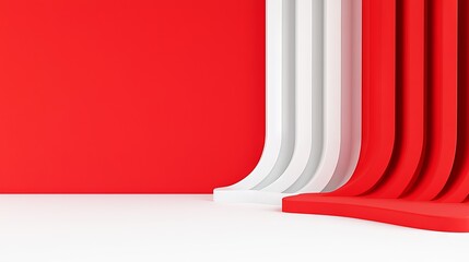 Poster - the news studio, also known as the red studio, boasts a red backdrop, making it the perfect setting 