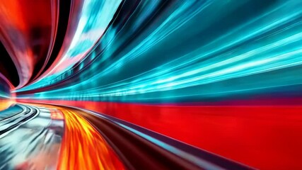 Wall Mural - abstract long exposure dynamic speed light trails background.