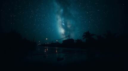 aurora over the lake