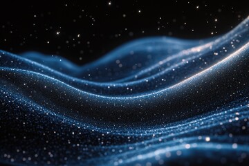 Aufkleber - A close-up shot of a wavy chemical liquid with a bright blue color