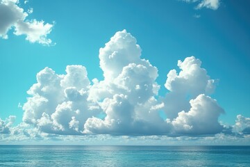 Poster - A coastal landscape with a large body of water and cloudy skies