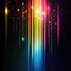 Poster - A vibrant night sky with twinkling stars and glowing lights, perfect for a digital background or inspiration