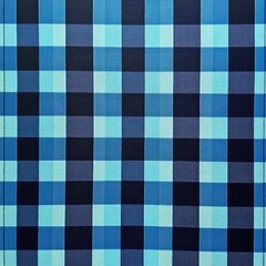 Poster - High-quality image of a blue and black plaid fabric texture, suitable for design and textile projects