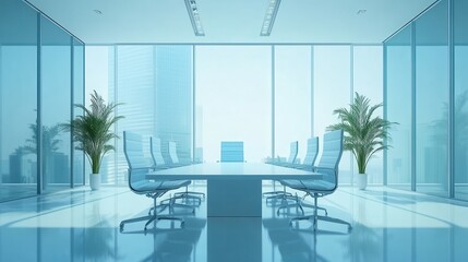 Modern office interior. 3d illustration