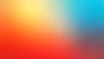 Leinwandbilder - An abstract blurred background featuring a smooth orange and blue gradient with soft transitions and vibrant hues 