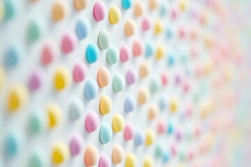 Poster - Close-up of a wall covered in various candies, ideal for food or decoration concepts