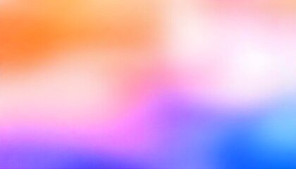 Aufkleber - An abstract blurred background featuring a smooth orange and blue gradient with soft transitions and vibrant hues 