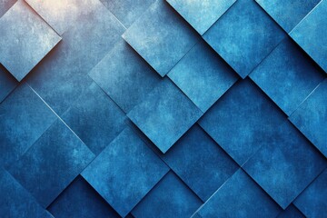 Poster - A blue wall featuring squares of different sizes
