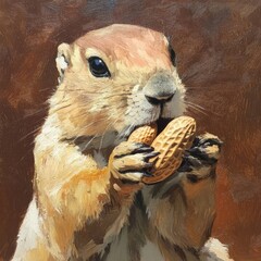 Poster - A squirrel enjoying a snack in nature