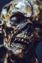 Poster - A detailed image of a statue depicting a human head