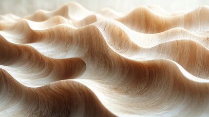 Poster - A close-up shot of a wooden surface with a wavy pattern, great for use in designs or as a texture