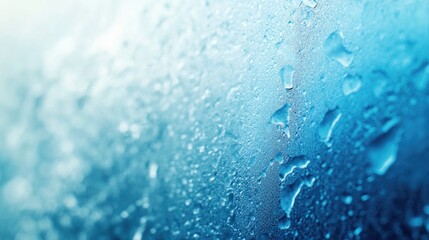 Poster - Close-up view of water droplets on a window, great for use in still life or product photography