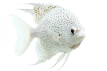 Poster - A close-up shot of a fish against a plain white background