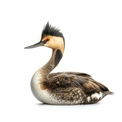 Poster - A close-up shot of a bird on a white background, great for wildlife or nature photography needs