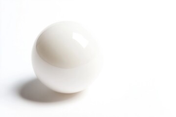 Poster - A single white egg perched on a clean white surface, great for food or decoration illustrations